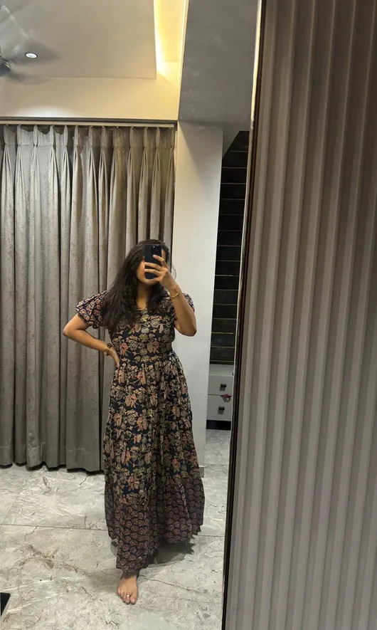 Pure Cotton Printed Maxi Dress